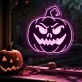 Bring a Spooky Glow to Your Halloween Festivities with the Devil Face Pumpkin Neon Sign - Perfect for Home, Storefronts, and Theme Parties.
