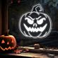 Bring a Spooky Glow to Your Halloween Festivities with the Devil Face Pumpkin Neon Sign - Perfect for Home, Storefronts, and Theme Parties.