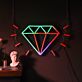 Diamant Symbol LED-Neonschild für Wohnzimmer Schaufenster