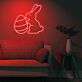 Osterhase mit Osterei LED-Neonschild Wohnzimmer Osterdekoration