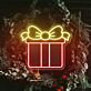 Geschenkbox mit Schleife LED-Neonschild für Weihnachten Wohnzimmer