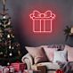 Enhance your celebrations and spaces: Gift Box Neon Sign for Weddings, Birthdays, and Home Decor.