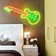 Rock Your Space: Guitar Music Neon Sign Perfect for Home Decor, Bars, and Music Venues
