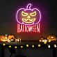 Halloween Kürbis LED Neonschild für Party, Bar und Schaufenster
