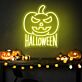 Halloween Kürbis LED Neonschild für Party, Bar und Schaufenster
