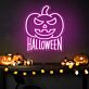 Halloween Kürbis LED Neonschild für Party, Bar und Schaufenster