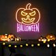 Halloween Kürbis LED Neonschild für Party, Bar und Schaufenster