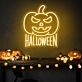 Halloween Kürbis LED Neonschild für Party, Bar und Schaufenster
