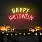 HAPPY HALLOWEEN LED-Neonschild für Party und Zuhause