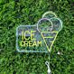 Personalisiertes Gelato LED-Neonschild mit Eiswaffel-Motiv