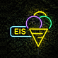 Personalisiertes Gelato LED-Neonschild mit Eiswaffel-Motiv