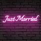 Just Married LED-Neonschild für Hochzeit Feier