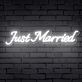 Just Married LED-Neonschild für Hochzeit Feier