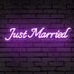 Brighten Up Your Wedding and Home Decor with the "Just Married" Words Neon Sign.