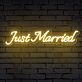 Just Married LED-Neonschild für Hochzeit Feier