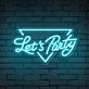 Let's Party LED-Neonschild Bar Club