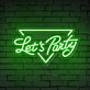 Let's Party LED-Neonschild Bar Club