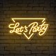 Let's Party LED-Neonschild Bar Club