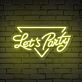 Let's Party LED-Neonschild Bar Club