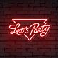 Let's Party LED-Neonschild Bar Club