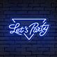 Let's Party LED-Neonschild Bar Club
