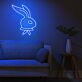 Hasenkopf mit Schleife LED-Neonschild Wohnzimmer Schlafzimmer
