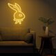 Hasenkopf mit Schleife LED-Neonschild Wohnzimmer Schlafzimmer
