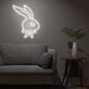 Hasenkopf mit Schleife LED-Neonschild Wohnzimmer Schlafzimmer