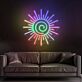 Sonne mit Spiralmuster LED-Neonschild Wohnzimmer Lounge