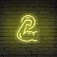 gebeugter Bizeps LED-Neonschild Fitnessstudio Home Gym