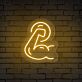gebeugter Bizeps LED-Neonschild Fitnessstudio Home Gym