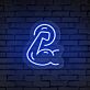 gebeugter Bizeps LED-Neonschild Fitnessstudio Home Gym
