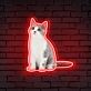 sitzende Katze LED-Neonschild für Wohnzimmer oder Haustierladen