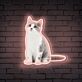 sitzende Katze LED-Neonschild für Wohnzimmer oder Haustierladen