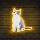 sitzende Katze LED-Neonschild für Wohnzimmer oder Haustierladen