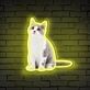 sitzende Katze LED-Neonschild für Wohnzimmer oder Haustierladen