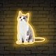 sitzende Katze LED-Neonschild für Wohnzimmer oder Haustierladen