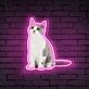 sitzende Katze LED-Neonschild für Wohnzimmer oder Haustierladen