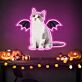 Add a Purr-fect Glow to Your Space: Neon Cat Portrait Wings Personalized UV Neon Sign for Home Decor, Office Charm, and Unique Party Highlight.