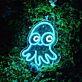 Krake LED-Neonschild für Kinderzimmer und Wohnzimmer