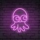 Brighten Up Any Space: Octopus Cute Neon Sign Perfect for Bedroom, Office, or Party Ambiance.