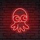 Brighten Up Any Space: Octopus Cute Neon Sign Perfect for Bedroom, Office, or Party Ambiance.