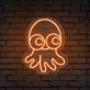 Brighten Up Any Space: Octopus Cute Neon Sign Perfect for Bedroom, Office, or Party Ambiance.