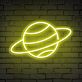 Planet mit Ring LED-Neonschild Wohnzimmer Bar