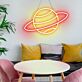 Planet mit Ring LED-Neonschild Wohnzimmer Bar