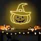 Brighten Up Your Halloween Festivities: Perfect Pumpkin Hat Neon Sign for Home Decor, Office Celebrations, and Themed Parties.