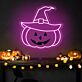 Brighten Up Your Halloween Festivities: Perfect Pumpkin Hat Neon Sign for Home Decor, Office Celebrations, and Themed Parties.