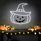 Brighten Up Your Halloween Festivities: Perfect Pumpkin Hat Neon Sign for Home Decor, Office Celebrations, and Themed Parties.