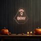 Boo! LED-Neonschild für Halloween Party