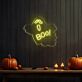 Boo! LED-Neonschild für Halloween Party